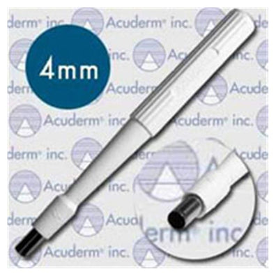 Biopsy Punch Dermal Acu-Punch 4mm Ribbed Hollow Handle SS Bld Disp Strl 25/BX - Surgical Supplies NY
